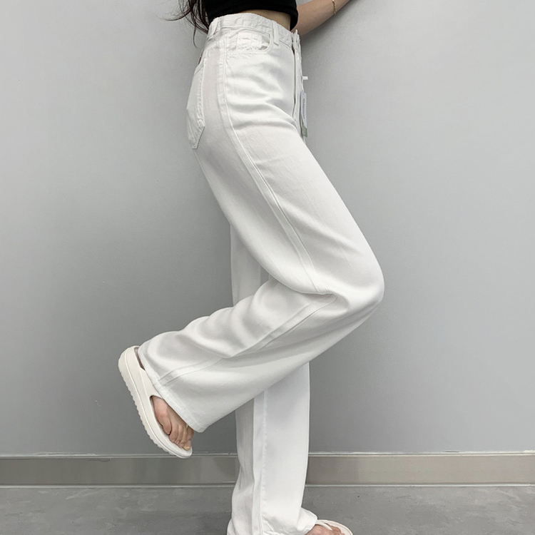 【SHORT/BASIC/LONG 丈別】クールコットンワイドパンツ WHITE