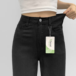 コットンパンツ 【SHORT/BASIC/LONG 丈別】クールコットンワイドパンツ BLACK