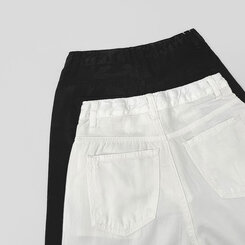 コットンパンツ 【SHORT/BASIC/LONG 丈別】クールコットンワイドパンツ