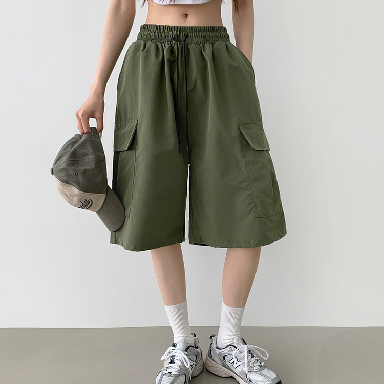 ショートパンツ カーゴバミューダ6分丈ショートパンツ KHAKI