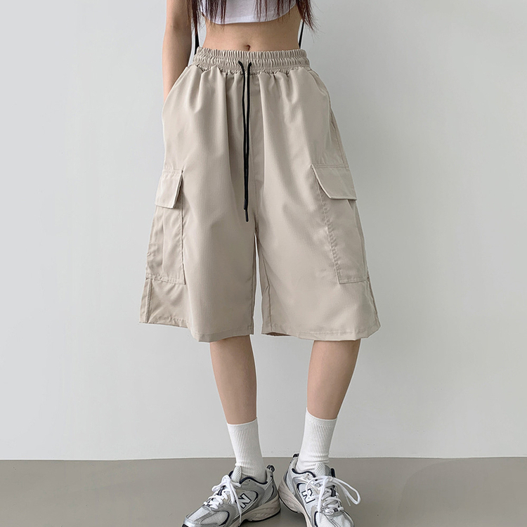 ショートパンツ カーゴバミューダ6分丈ショートパンツ LIGHT BEIGE
