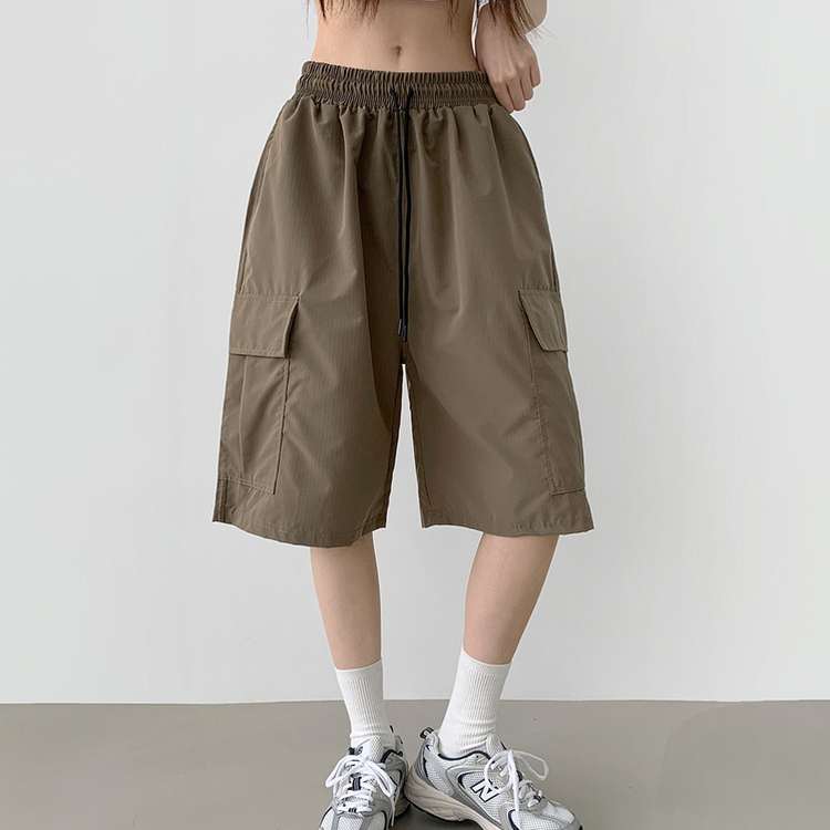 ショートパンツ カーゴバミューダ6分丈ショートパンツ DEEP BEIGE