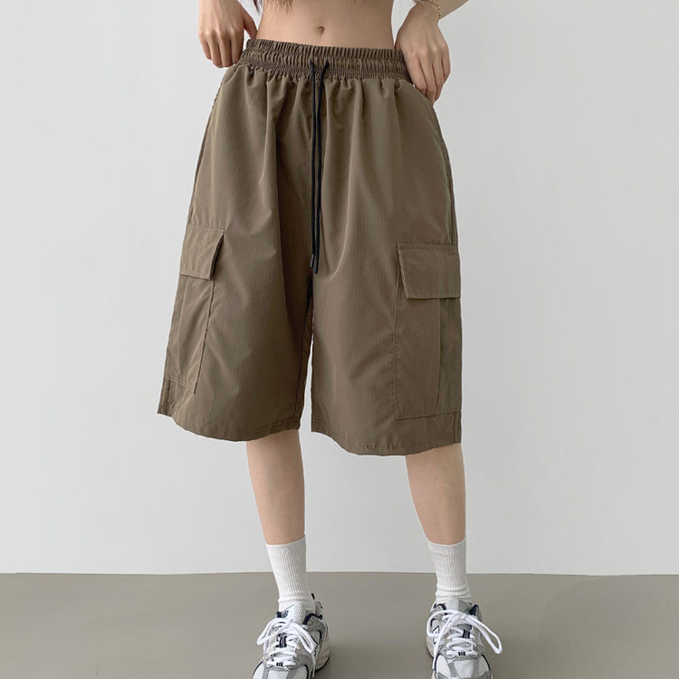 ショートパンツ カーゴバミューダ6分丈ショートパンツ DEEP BEIGE