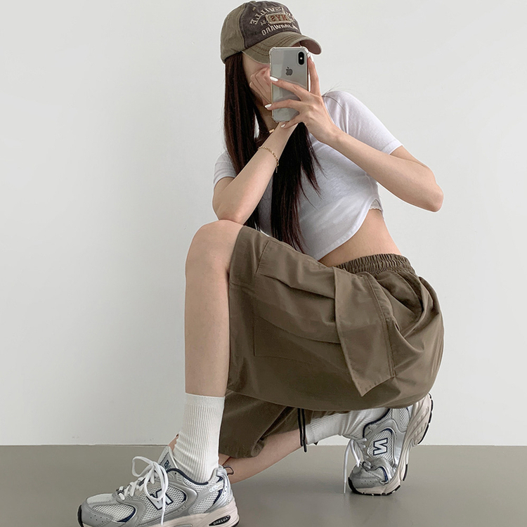 ショートパンツ カーゴバミューダ6分丈ショートパンツ DEEP BEIGE