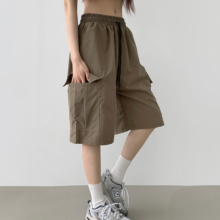 ショートパンツ カーゴバミューダ6分丈ショートパンツ DEEP BEIGE