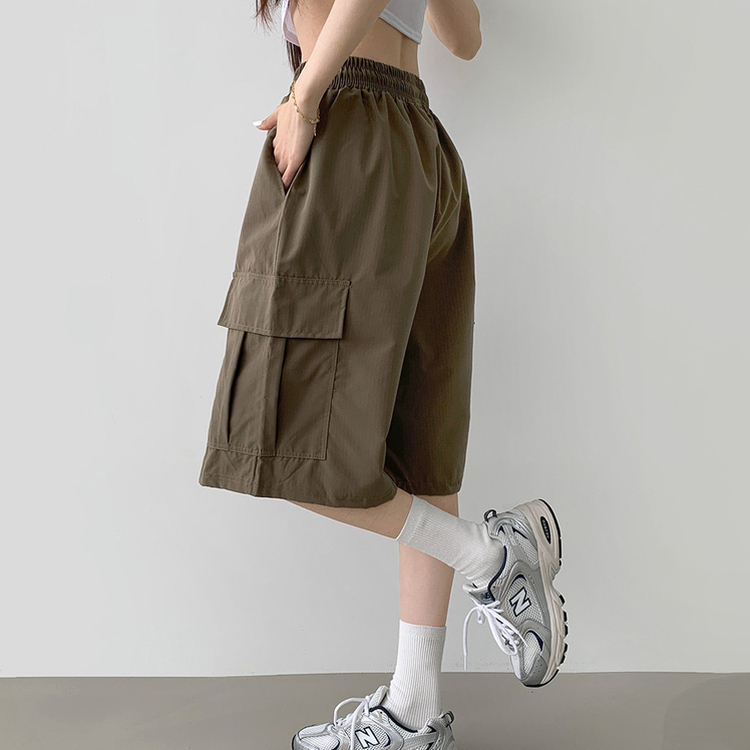 ショートパンツ カーゴバミューダ6分丈ショートパンツ DEEP BEIGE