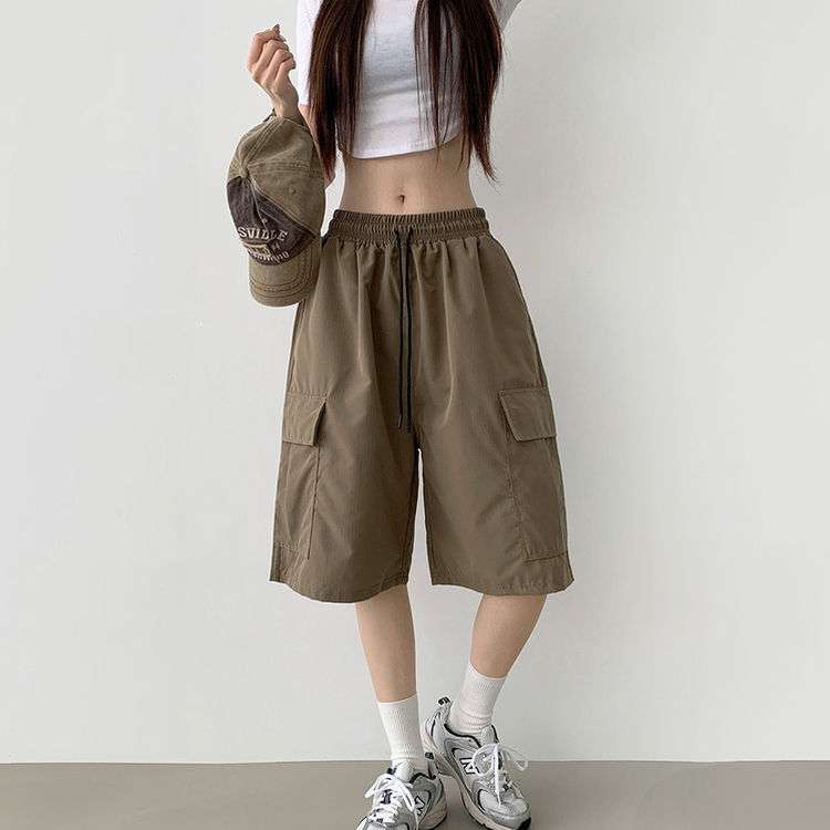 ショートパンツ カーゴバミューダ6分丈ショートパンツ DEEP BEIGE