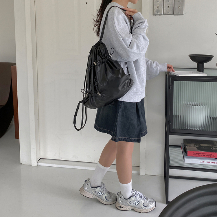 ストリングシャーリングバックパック BLACK