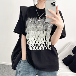 半袖Tシャツ ユニークオーバーフィット半袖Tシャツ BLACK
