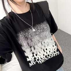 半袖Tシャツ ユニークオーバーフィット半袖Tシャツ BLACK