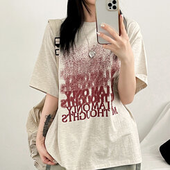 半袖Tシャツ ユニークオーバーフィット半袖Tシャツ OATMEAL