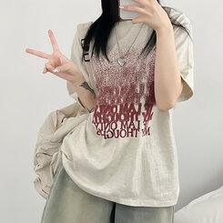 半袖Tシャツ ユニークオーバーフィット半袖Tシャツ OATMEAL