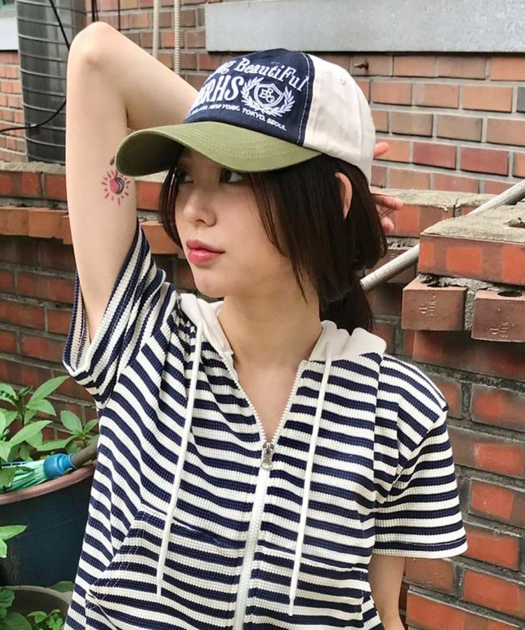 配色ビンテージレトロボールキャップ｜ファッション雑貨｜韓国
