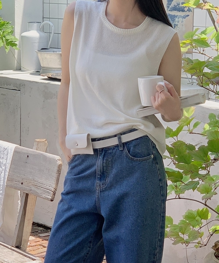 Matin Kin ノースリーブニットLサイズ ニット ベスト Matin Kim