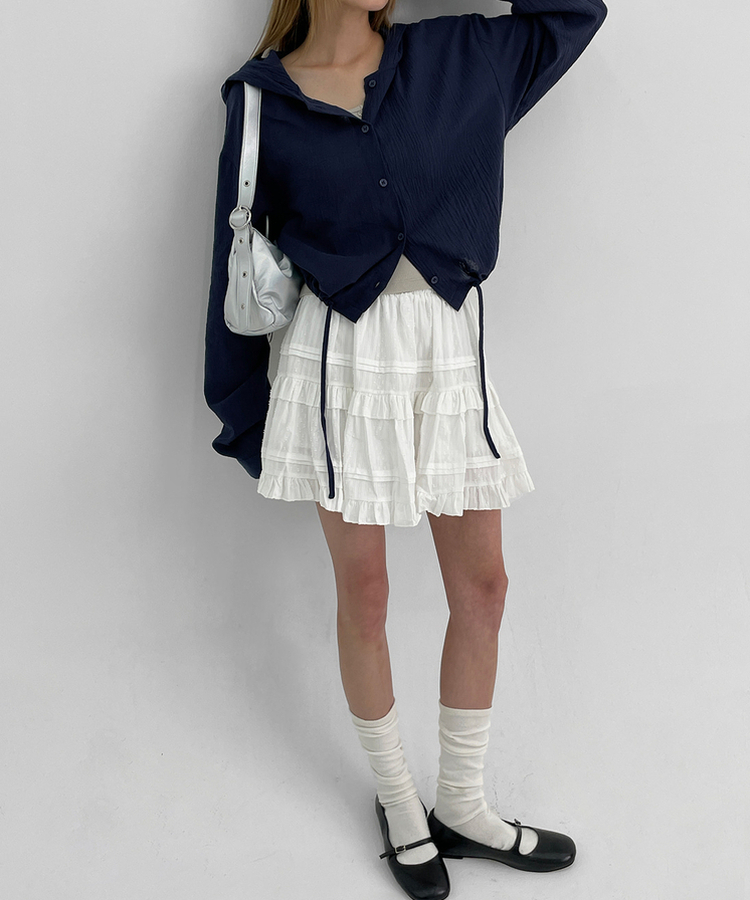 フェミニンメリージェーンフラットシューズ BLACK