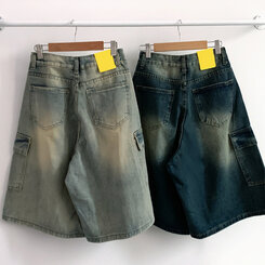 ビンテージカーゴデニムバミューダハーフパンツ