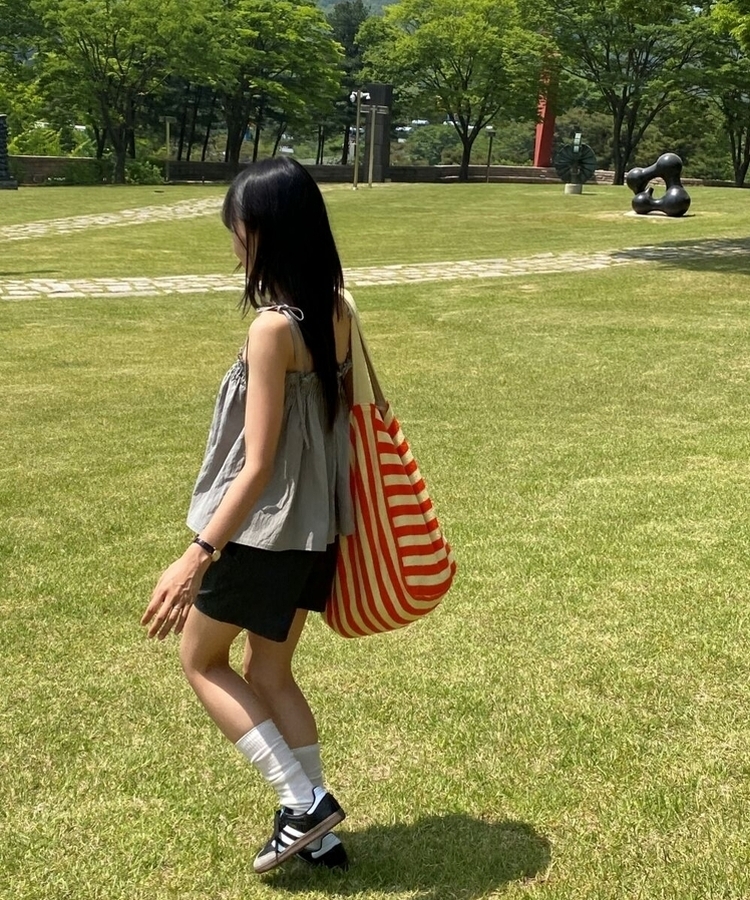 ストライプビーチショルダーバッグ ORANGE