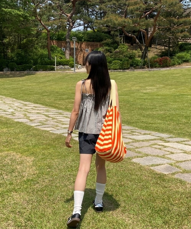 ストライプビーチショルダーバッグ ORANGE