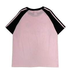 半袖Tシャツ ルーズフィットラグラン配色トラック半袖Tシャツ