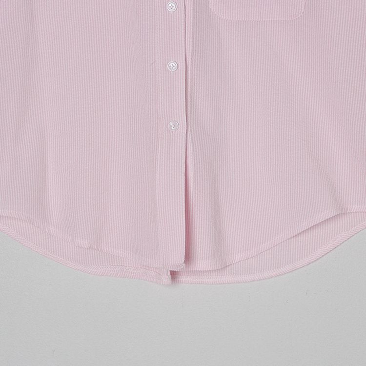 デイリーストライプ半袖シャツ