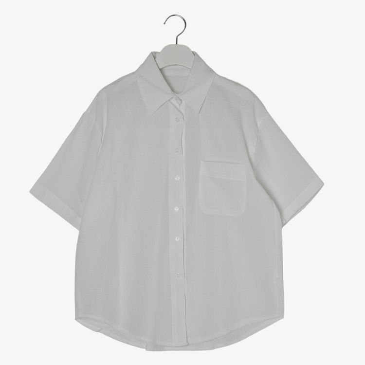 デイリーストライプ半袖シャツ