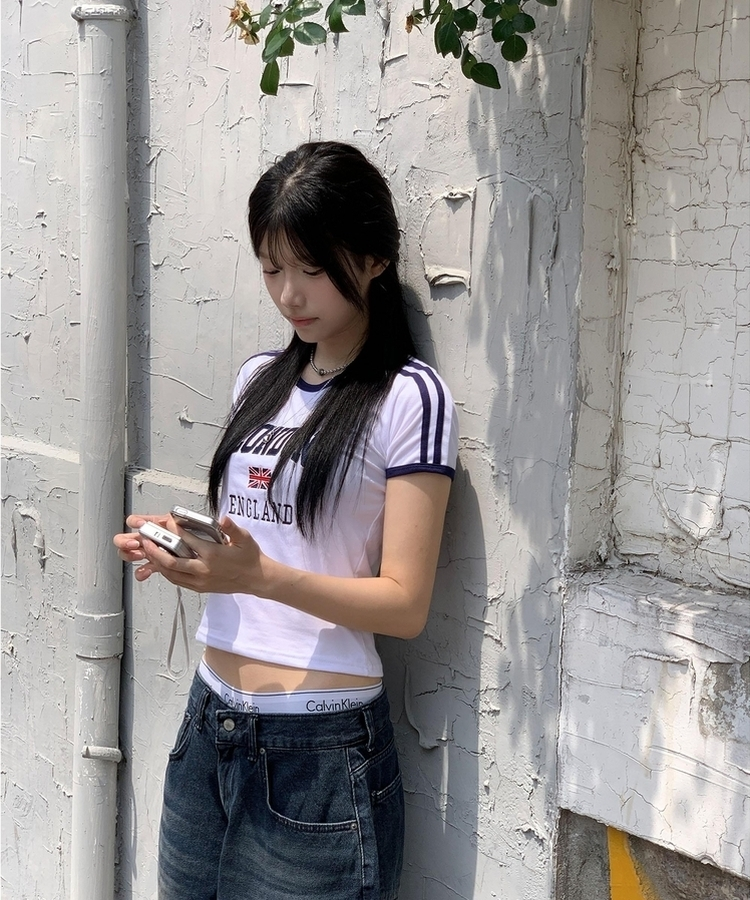 ロンドンスポーティーライン半袖Tシャツ WHITE