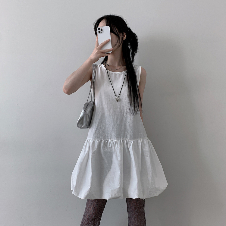 ハンドメイド作家 s*mam+ ふんわりバルーンワンピース STYLEMIXER ワンピース ティアードバルーンワンピース