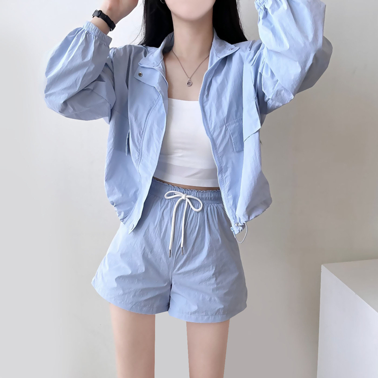 SET】ウィンドブレーカージップアップ ショートパンツ｜トレーニング