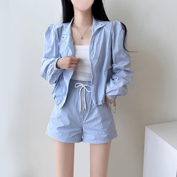 SET】ウィンドブレーカージップアップ ショートパンツ