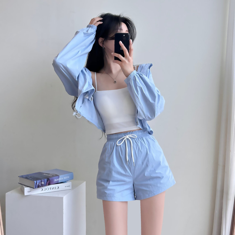 SET】ウィンドブレーカージップアップ ショートパンツ｜トレーニング 