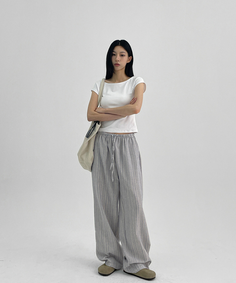 ミニブラグランワンショルダー半袖Tシャツ WHITE