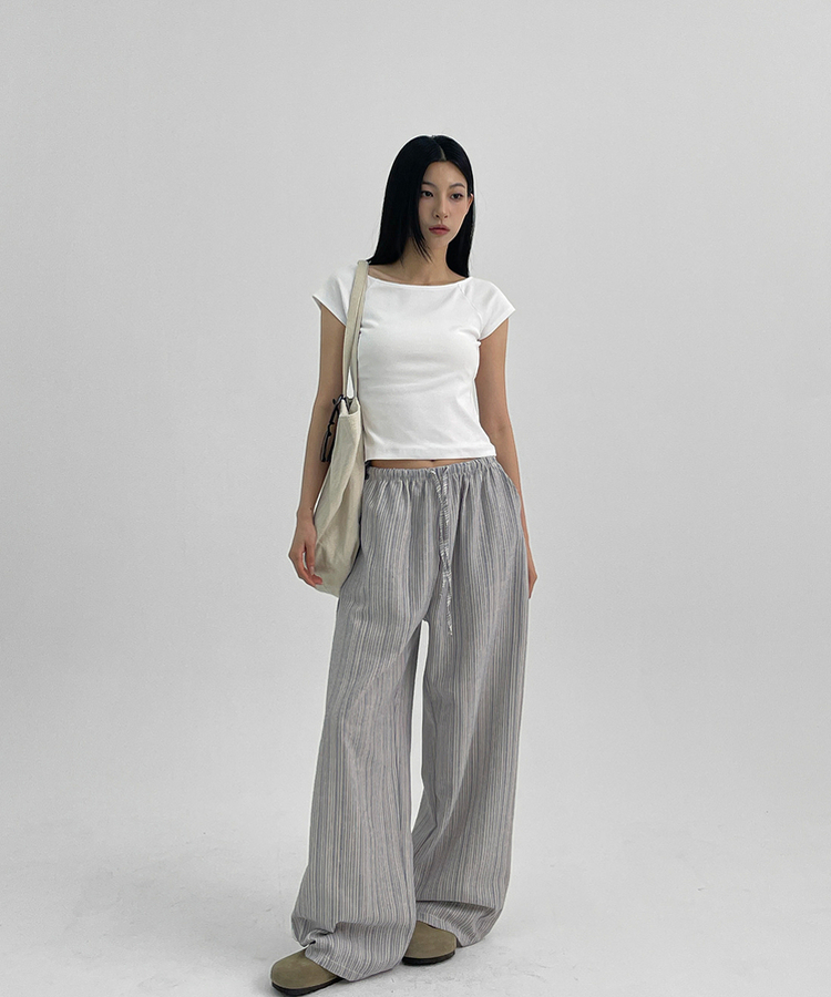 ミニブラグランワンショルダー半袖Tシャツ WHITE