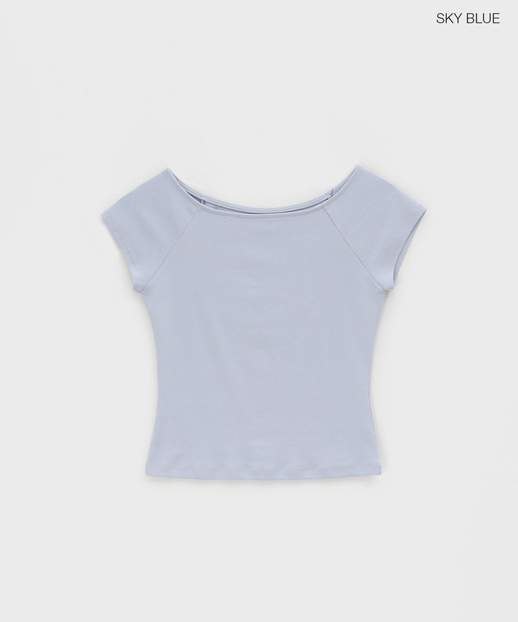 ミニブラグランワンショルダー半袖Tシャツ