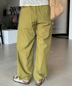 【ジョガー調節可】ピンタックバンディングパンツ OLIVE