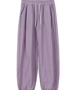 【ジョガー調節可】ピンタックバンディングパンツ