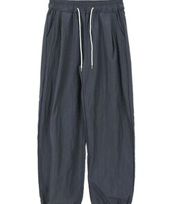 【ジョガー調節可】ピンタックバンディングパンツ