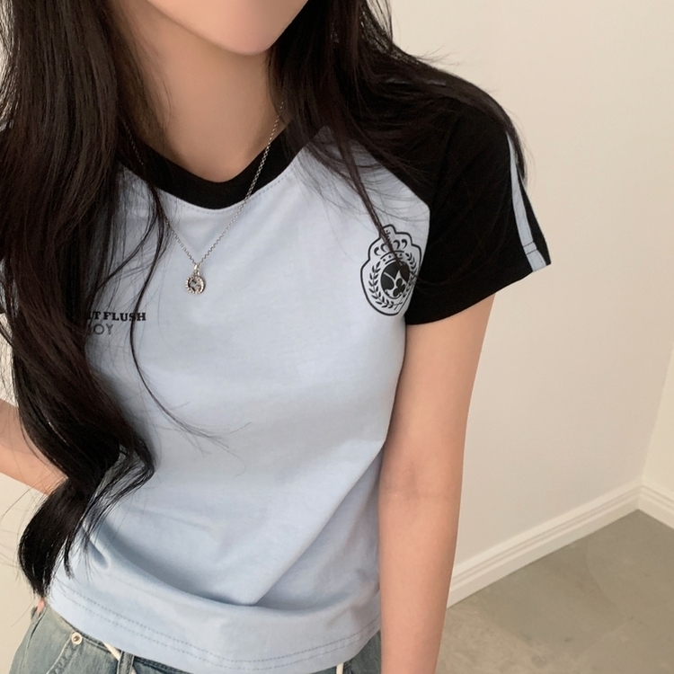 사커 워닝 라인 배색 프린팅 반팔티셔츠 5color 소라