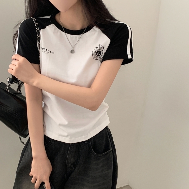 사커 워닝 라인 배색 프린팅 반팔티셔츠 5color 화이트