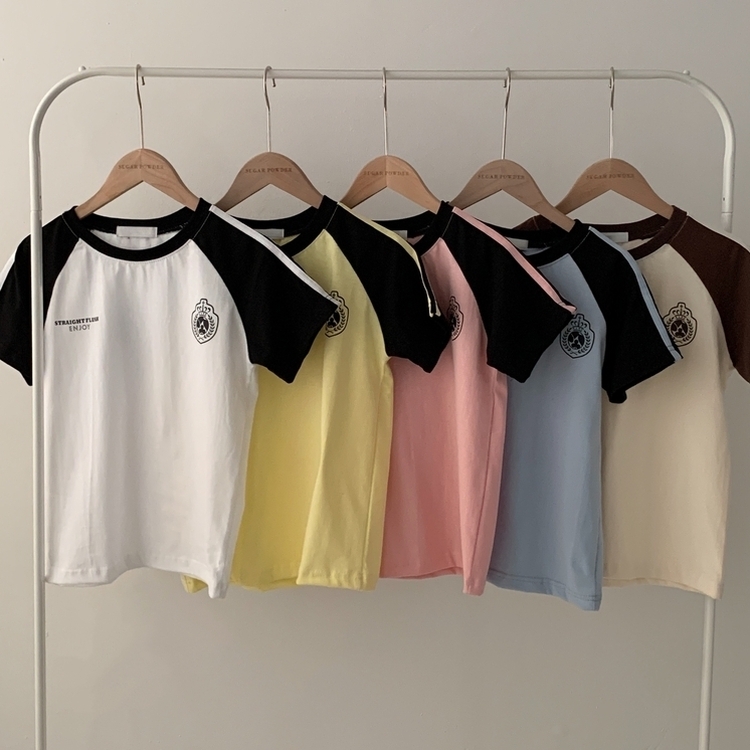 사커 워닝 라인 배색 프린팅 반팔티셔츠 5color