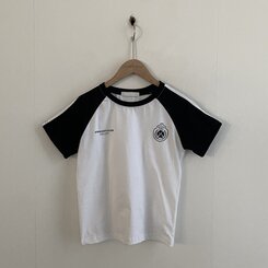 サッカーライン配色クロップ半袖Tシャツ5色