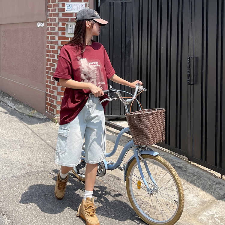 カーゴバミューダハーフデニムパンツ LIGHT BLUE