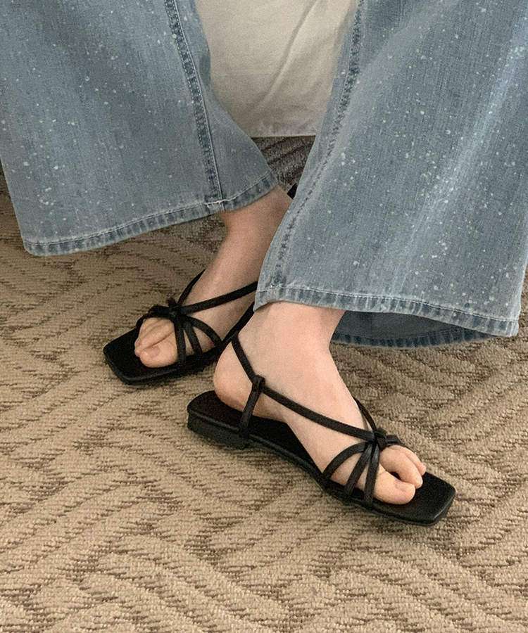 サマーベーシックストラップサンダル BLACK