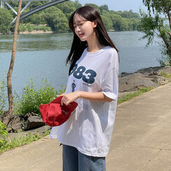 半袖Tシャツ ナンバープリンティング半袖Tシャツ WHITE
