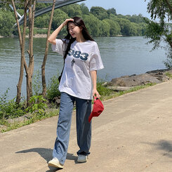 半袖Tシャツ ナンバープリンティング半袖Tシャツ WHITE