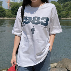 半袖Tシャツ ナンバープリンティング半袖Tシャツ WHITE
