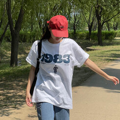 半袖Tシャツ ナンバープリンティング半袖Tシャツ WHITE