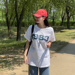半袖Tシャツ ナンバープリンティング半袖Tシャツ WHITE