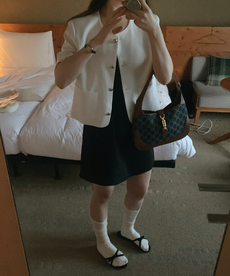 シースルーサマーリブソックス IVORY