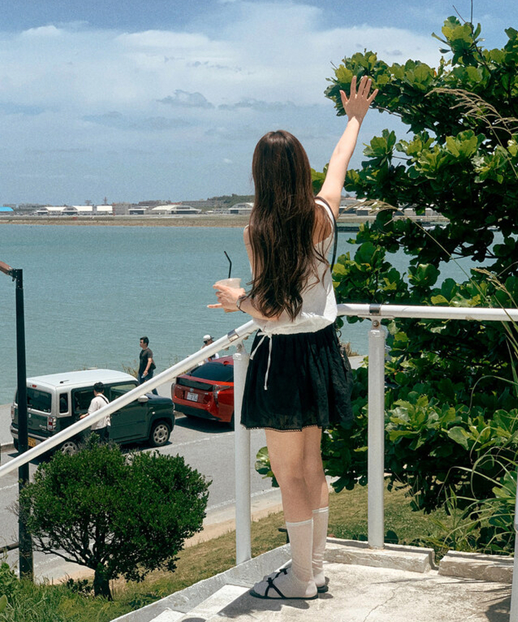 シースルーサマーリブソックス IVORY