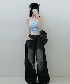 ノースリーブ 【SHORT/LONG 丈別 カップ付き】シャーリングキャミソール6色 AQUA